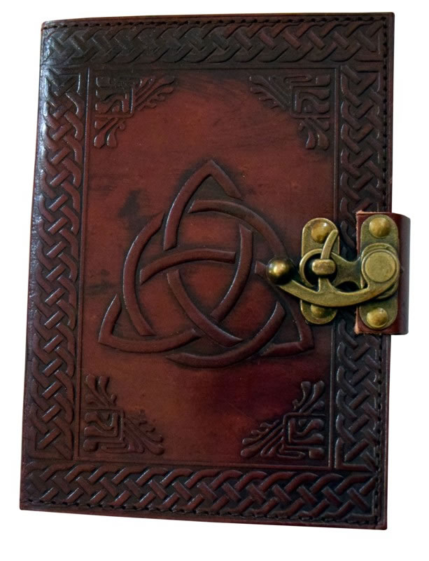 Triquertra Knot Embossed Leather Journal